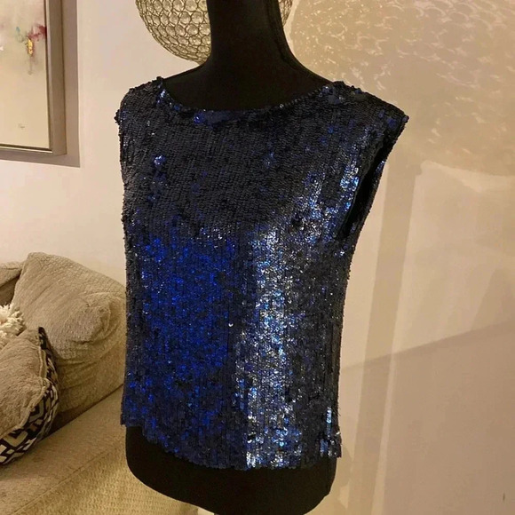 Alice + Olivia silk sequins blouse size small - Picture 2 of 5